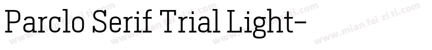 Parclo Serif Trial Light字体转换